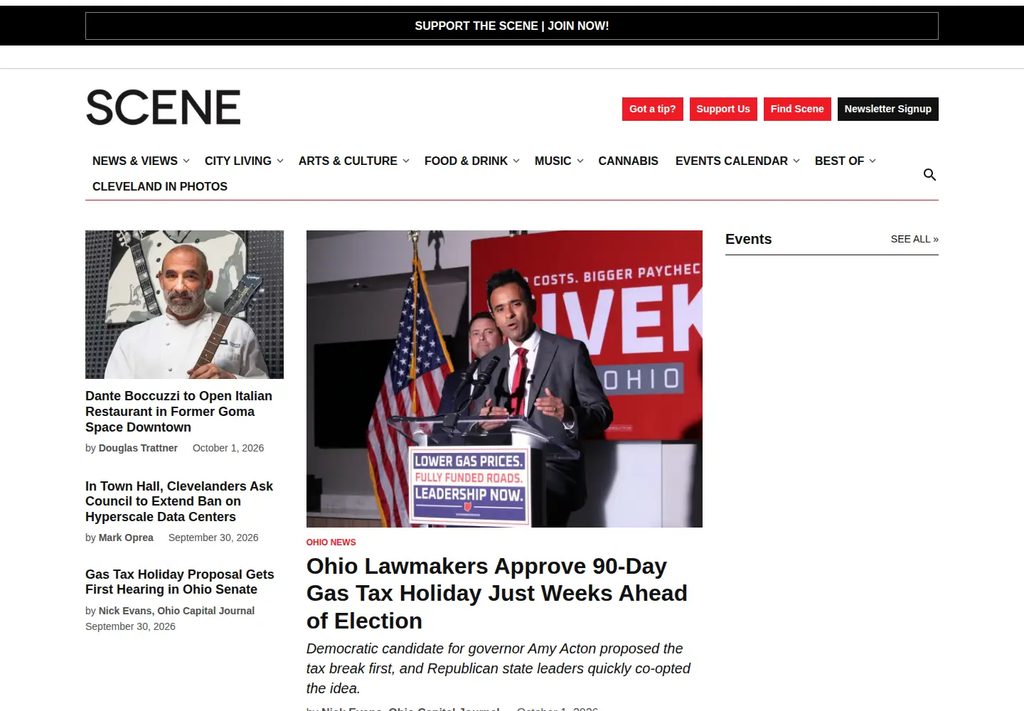 Screenshot of clevescene.com