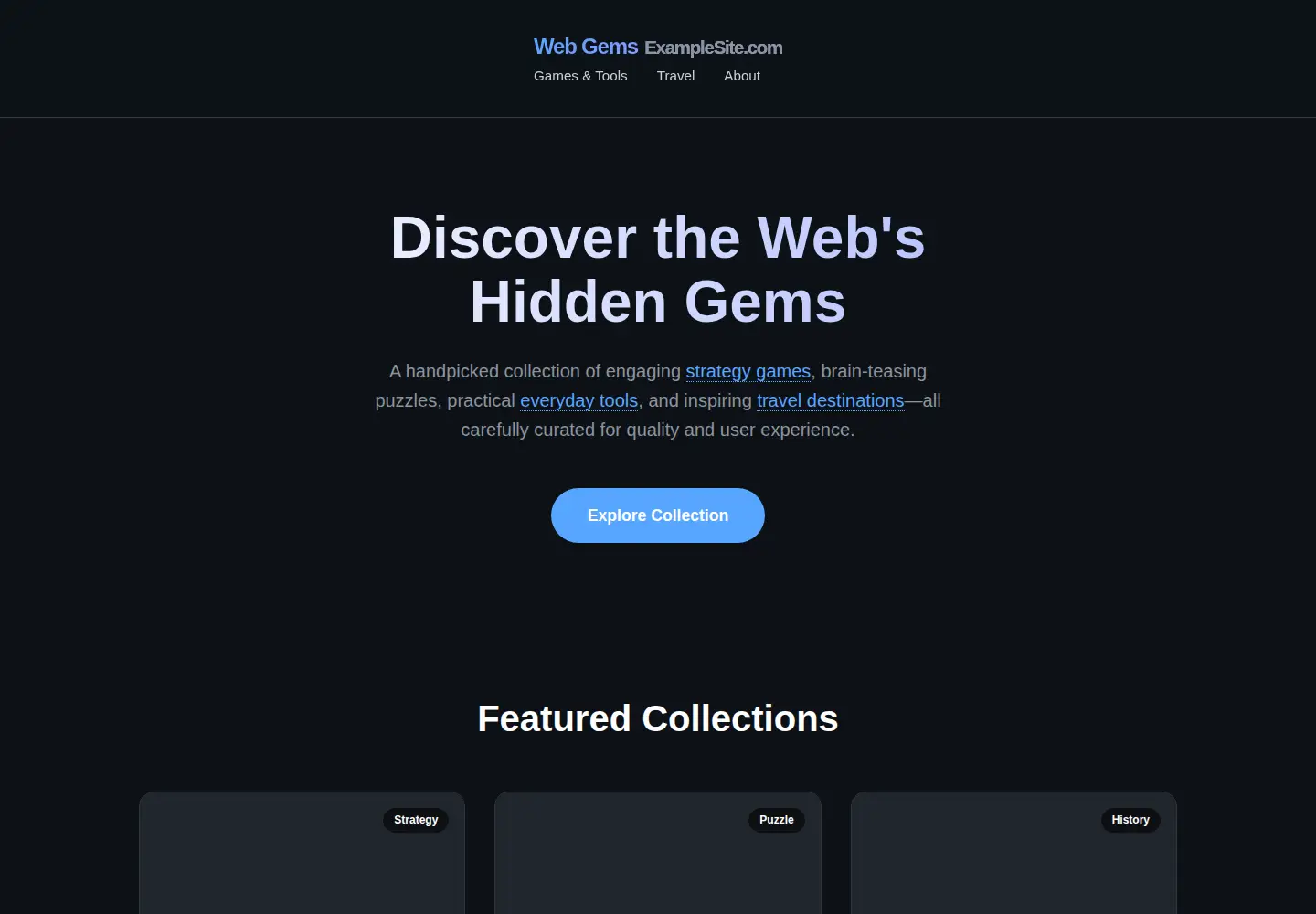 Screenshot of examplesite.com