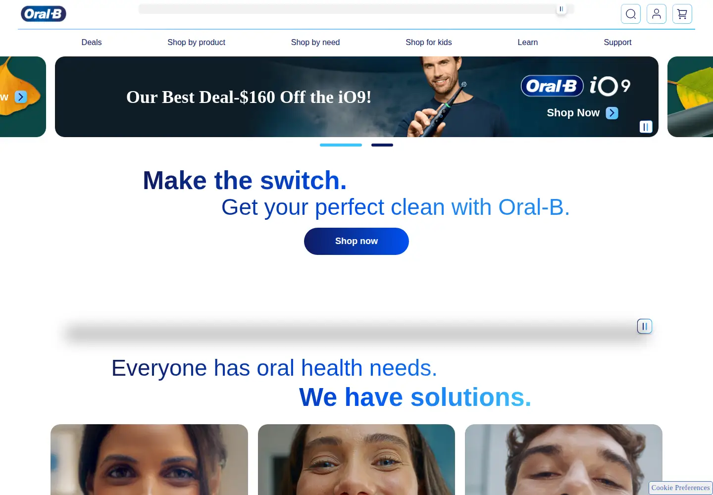 Screenshot of oralb.com