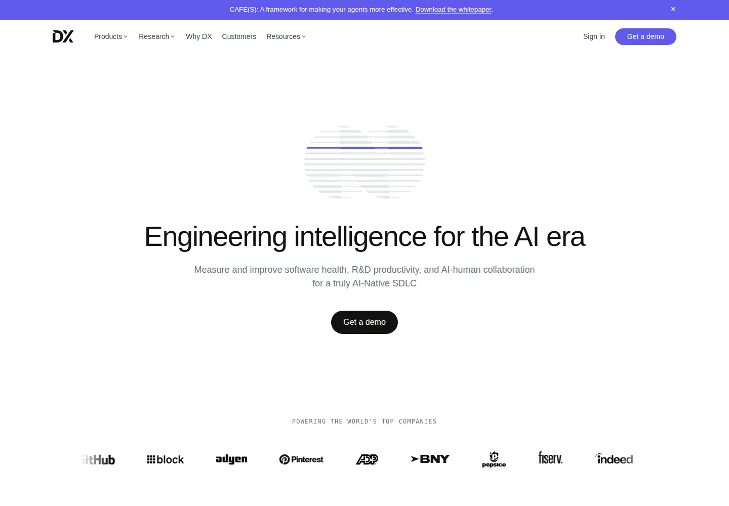 Screenshot of getdx.com