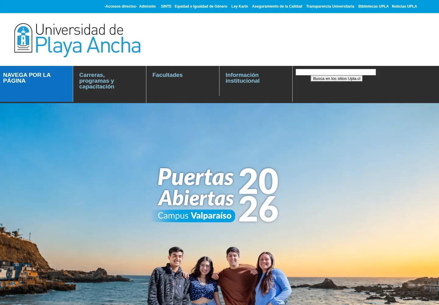 Screenshot of upla.cl