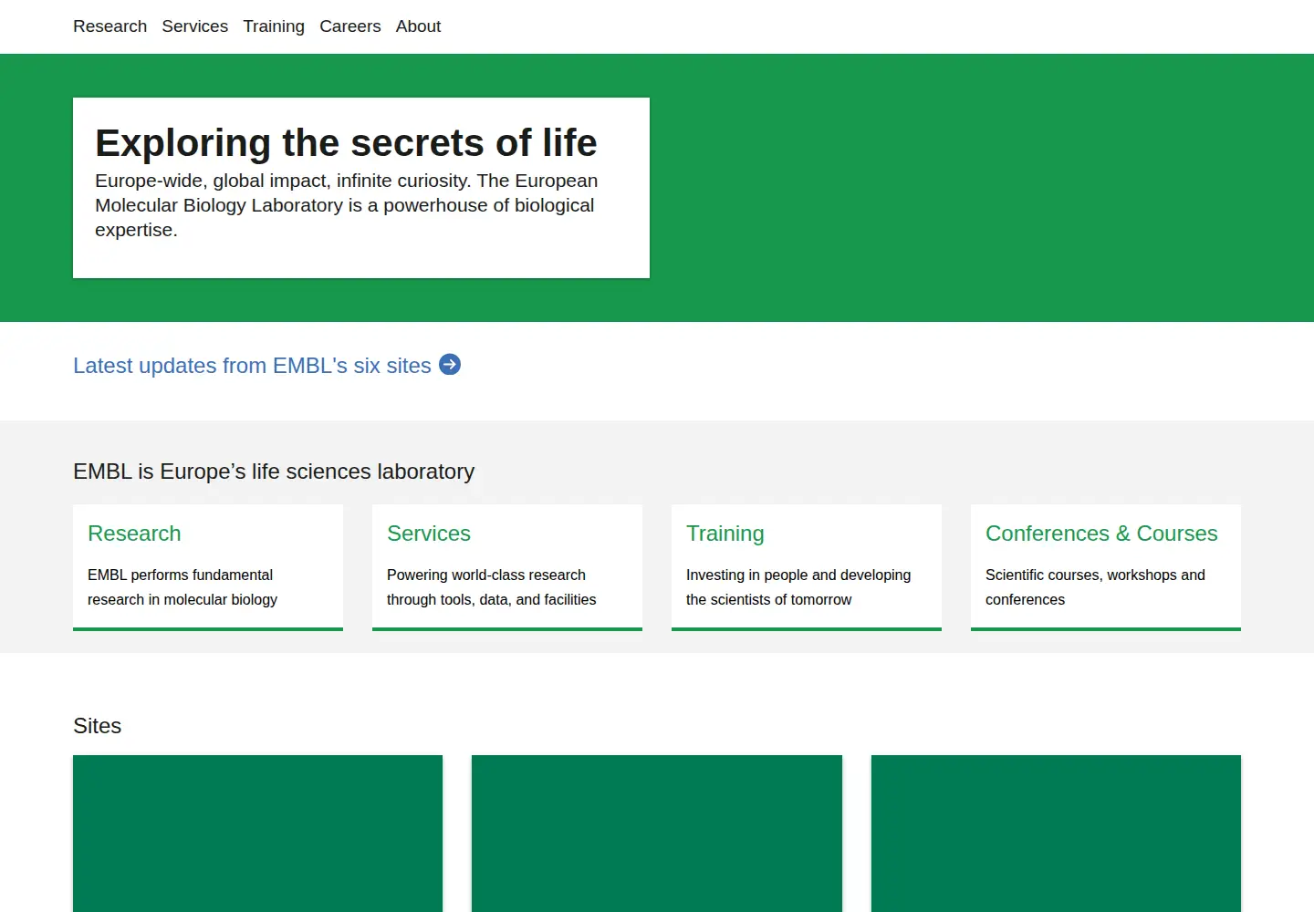Screenshot of embl.org