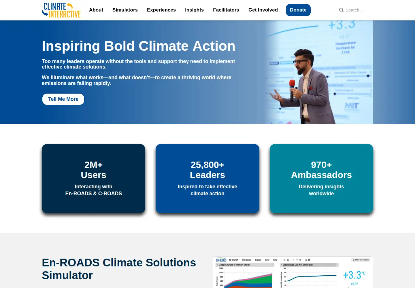 Screenshot of climateinteractive.org