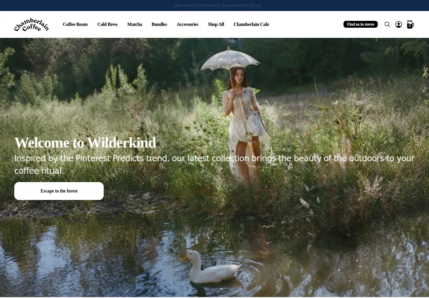 Screenshot of chamberlaincoffee.com