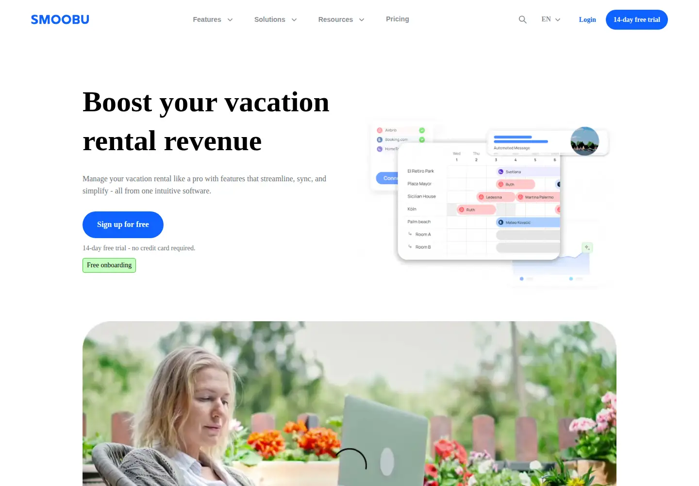 Screenshot of smoobu.com