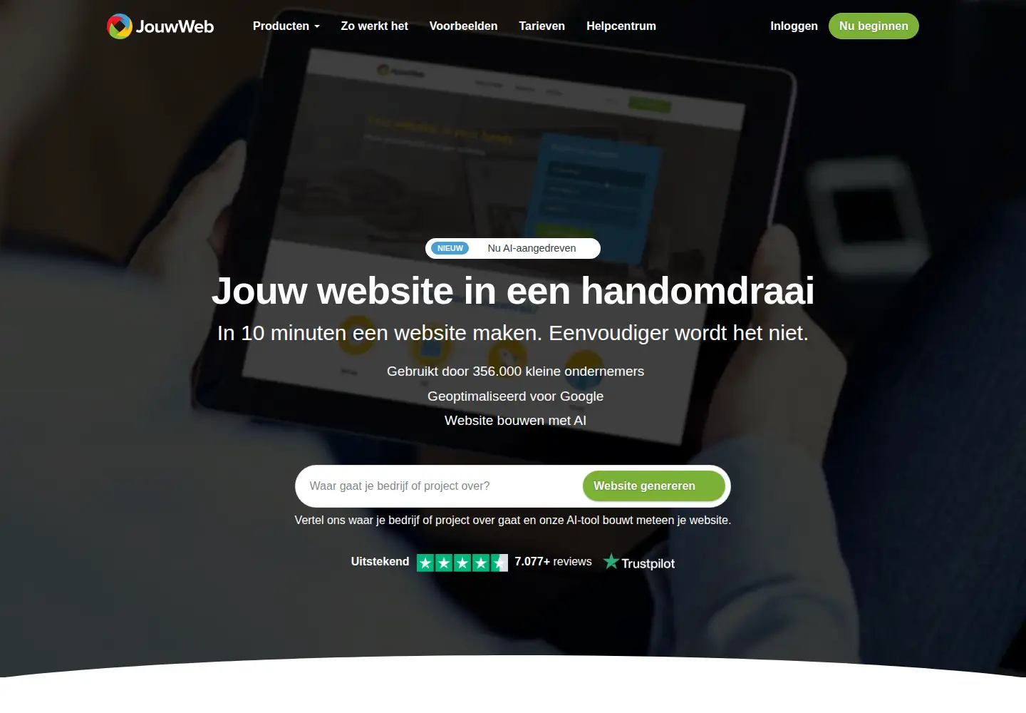Screenshot of jouwweb.nl