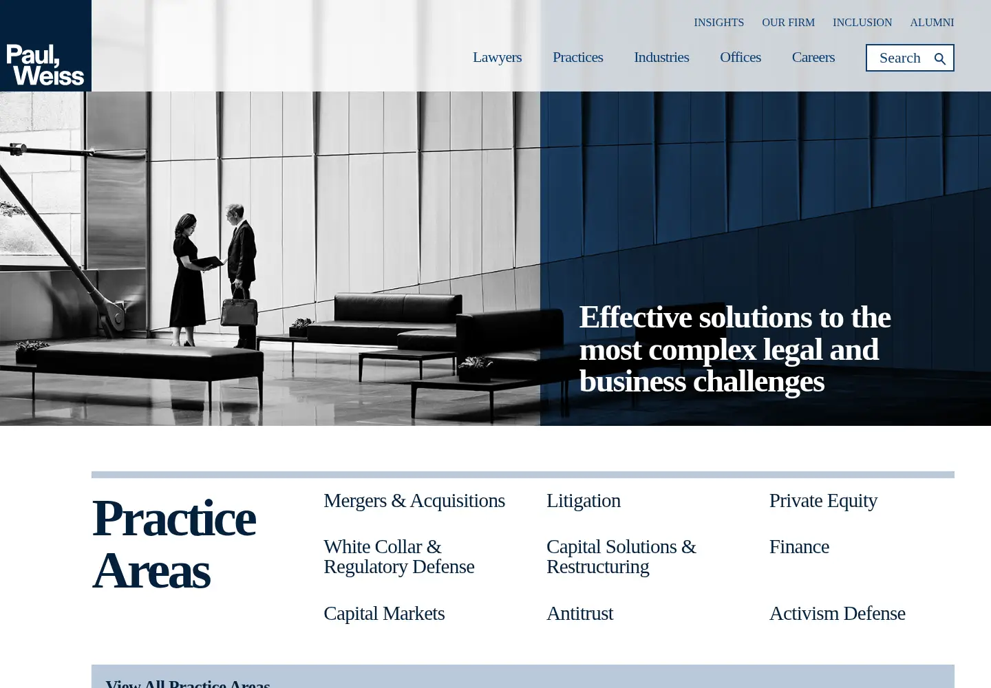 Screenshot of paulweiss.com