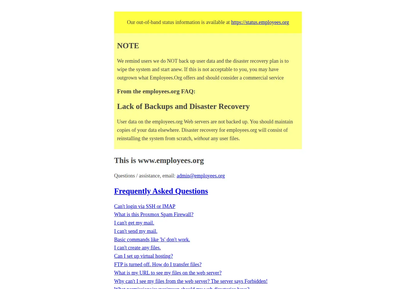Screenshot of employees.org