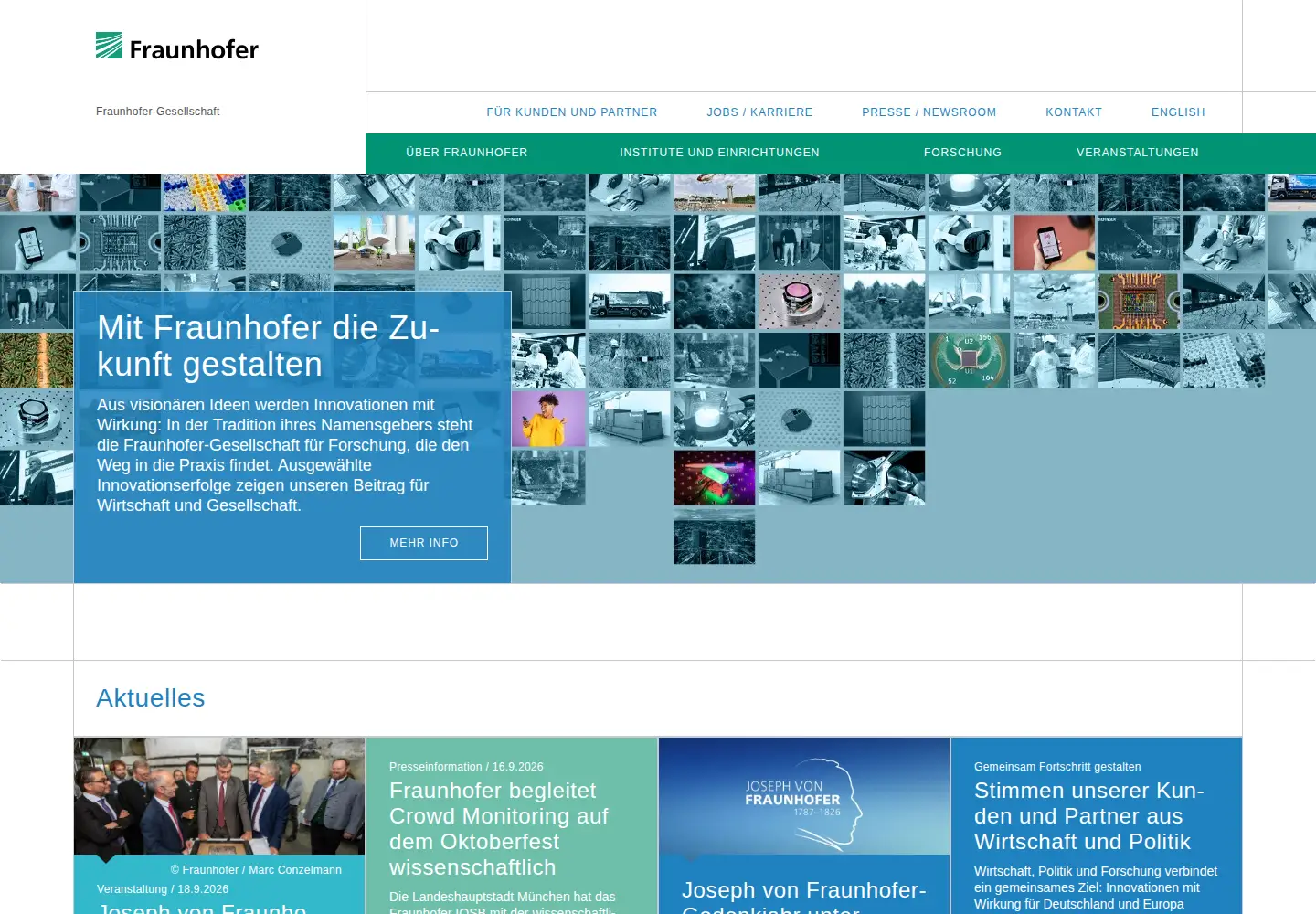 Screenshot of fhg.de