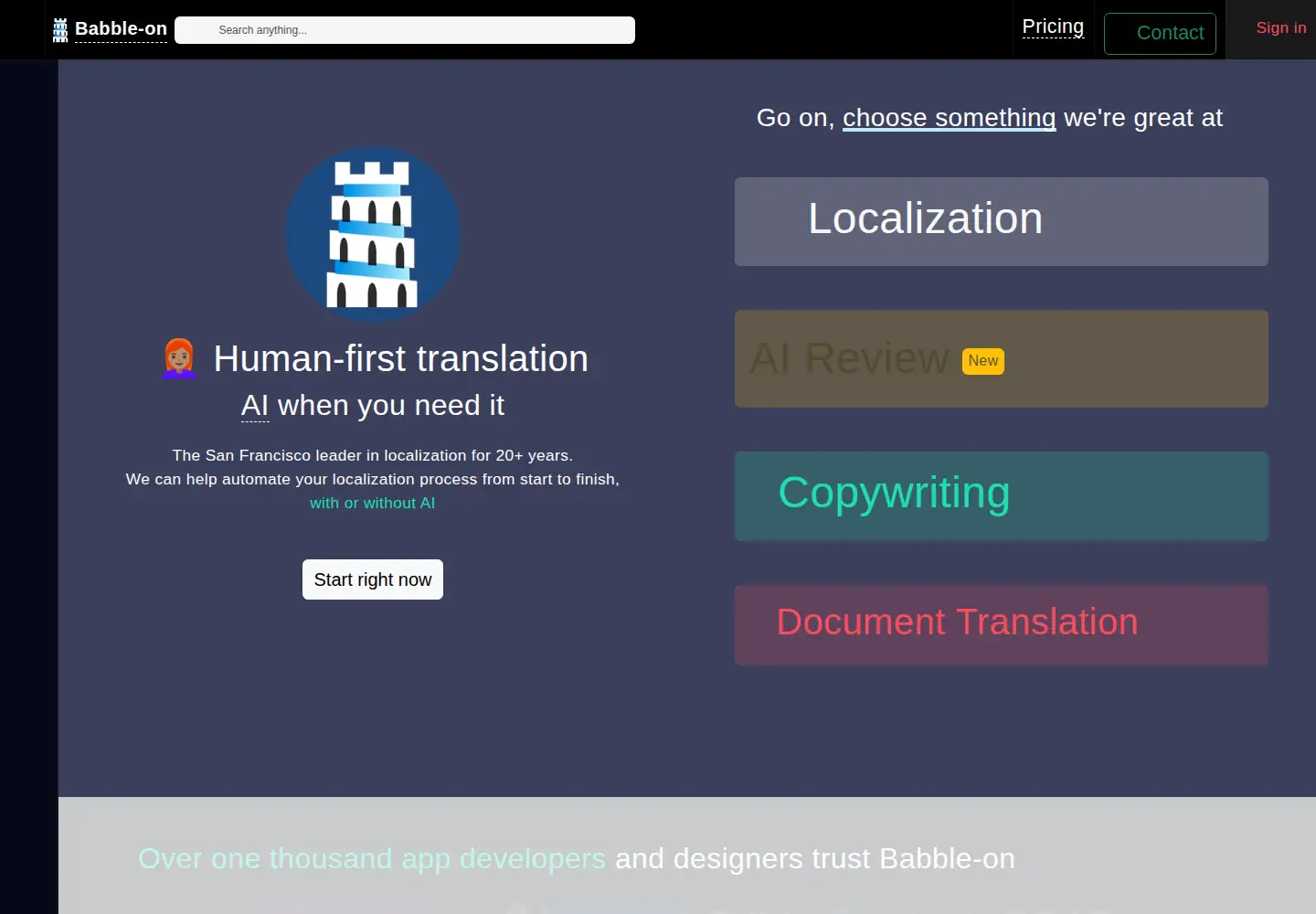 Screenshot of ibabbleon.com