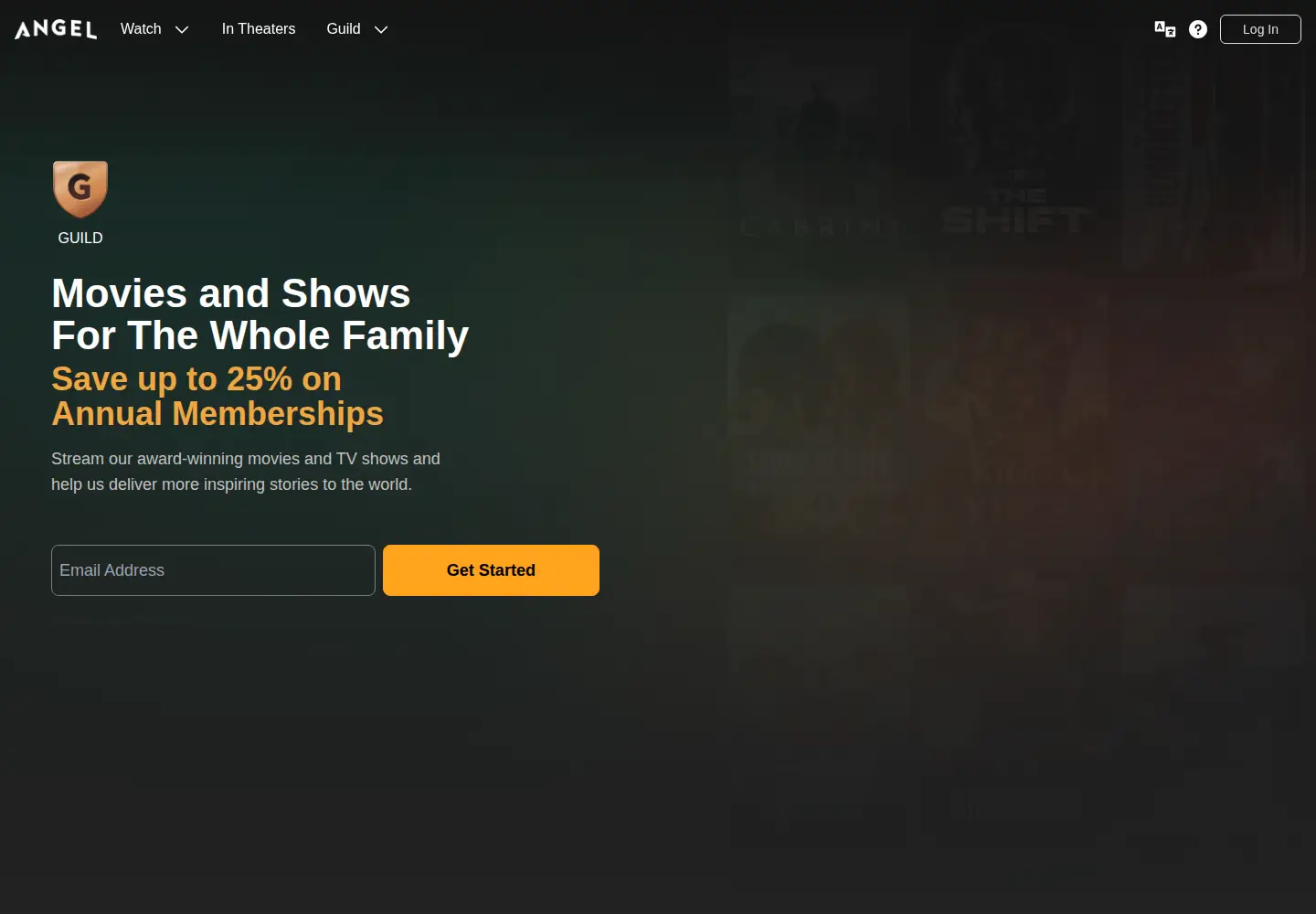 Screenshot of angel.com
