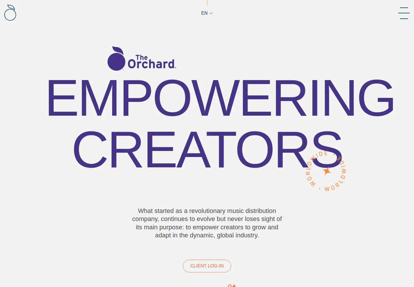 Screenshot of theorchard.com