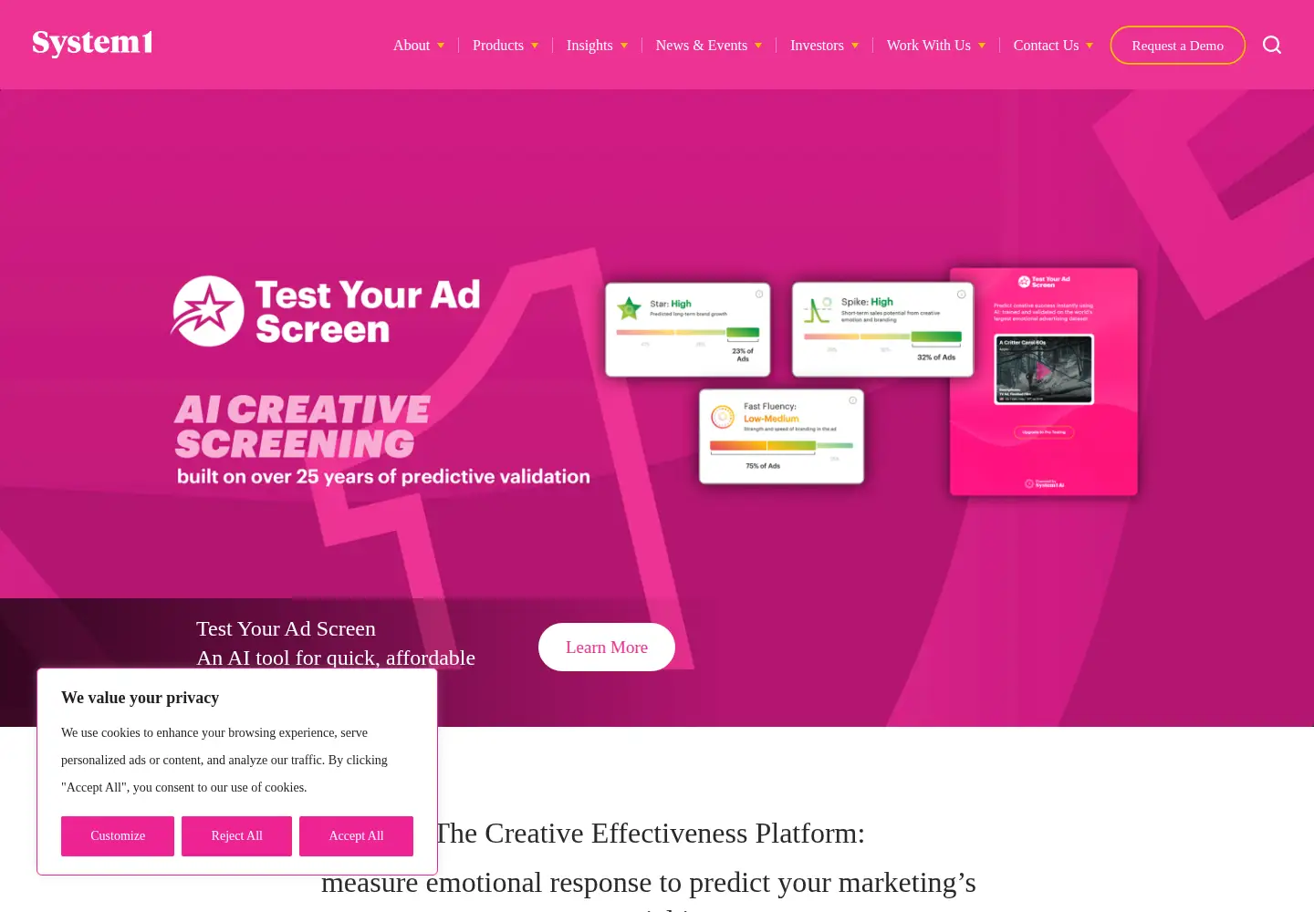 Screenshot of system1group.com