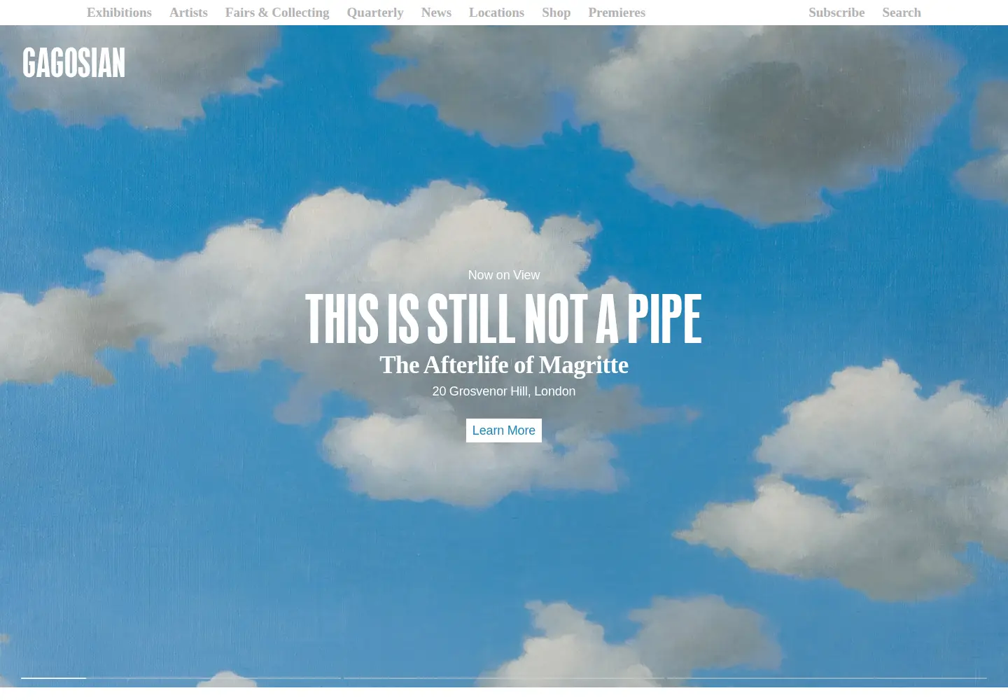 Screenshot of gagosian.com