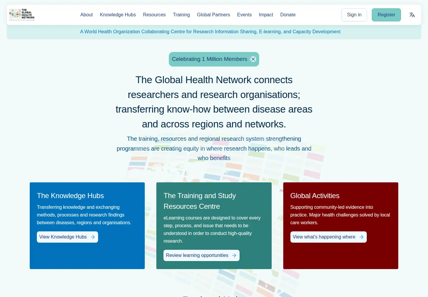 Screenshot of tghn.org