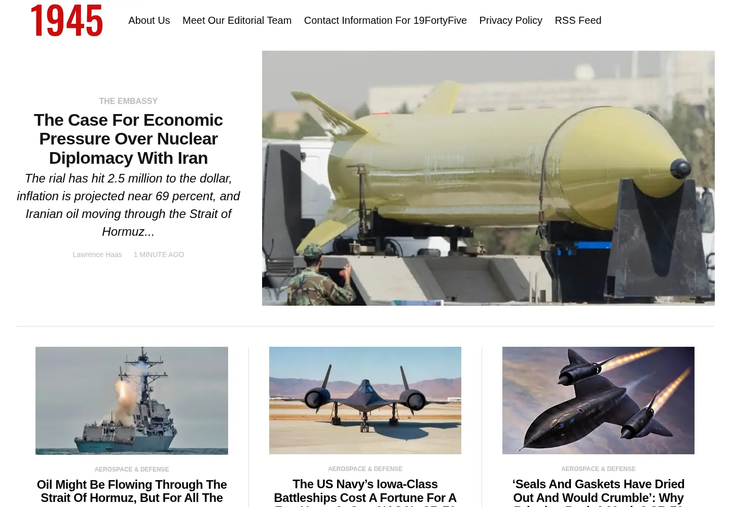 Screenshot of 19fortyfive.com