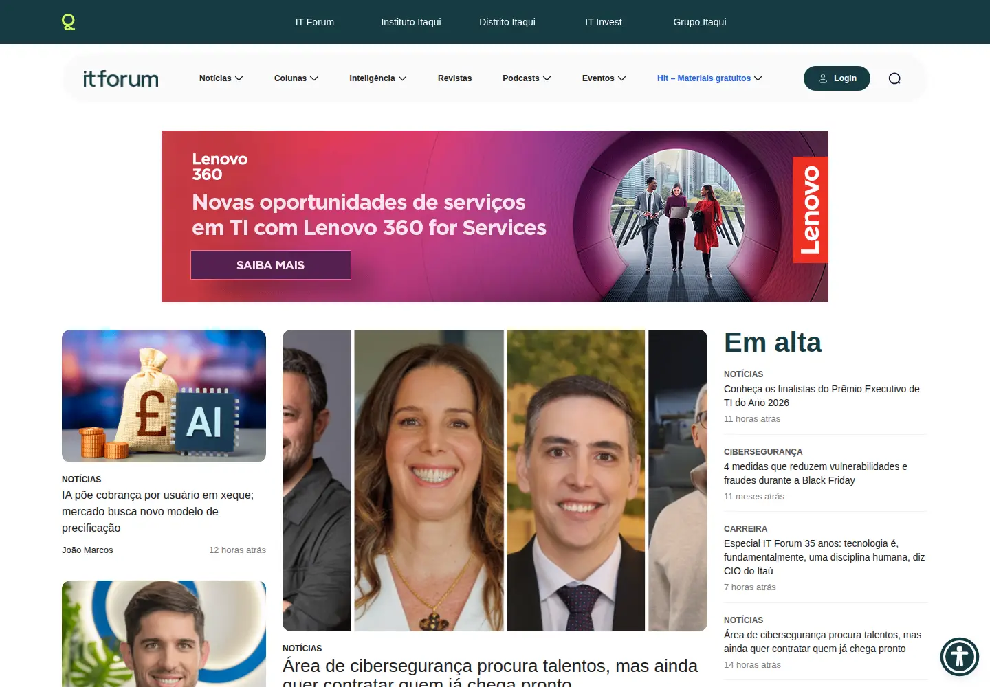 Screenshot of itforum.com.br