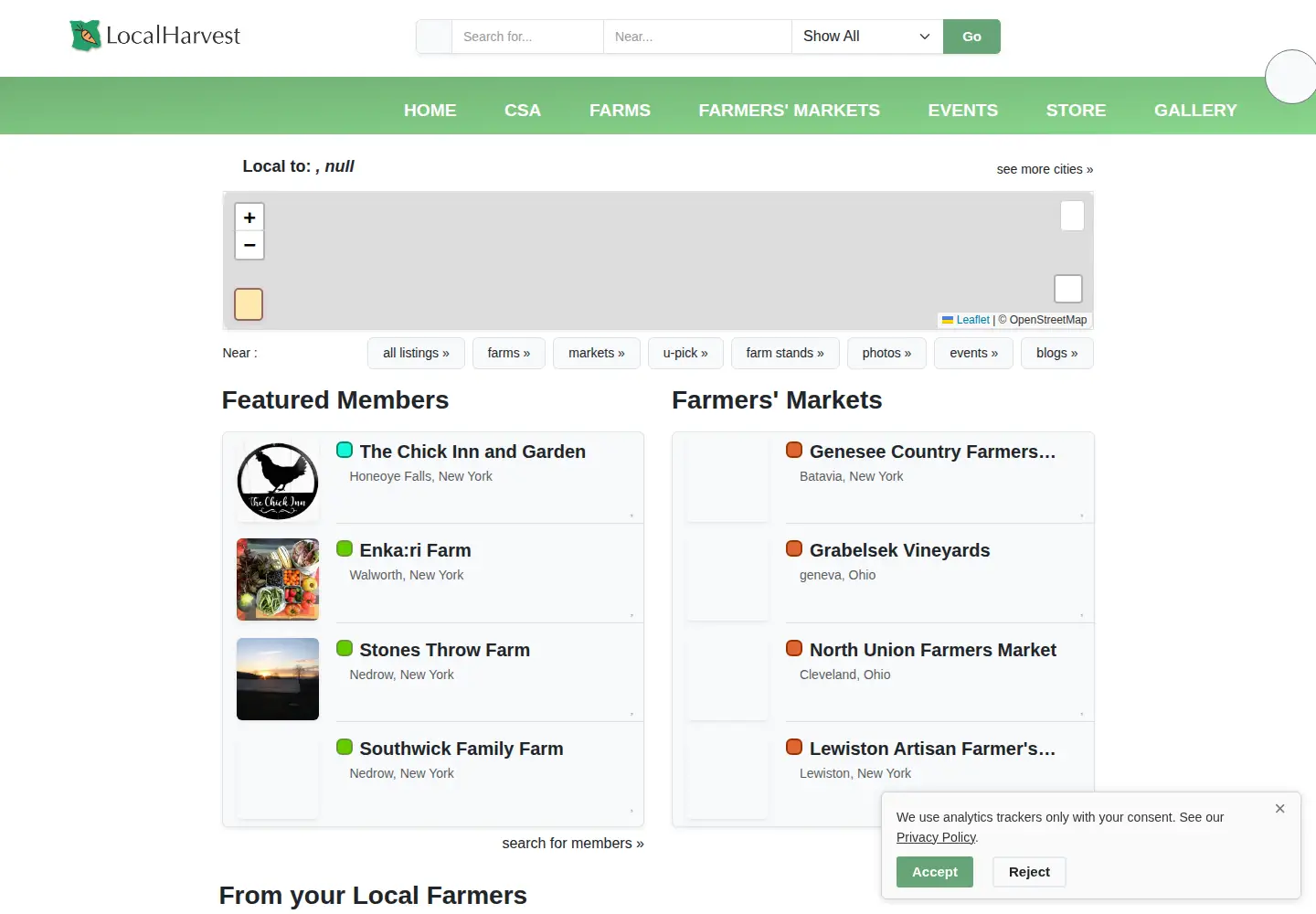 Screenshot of localharvest.org