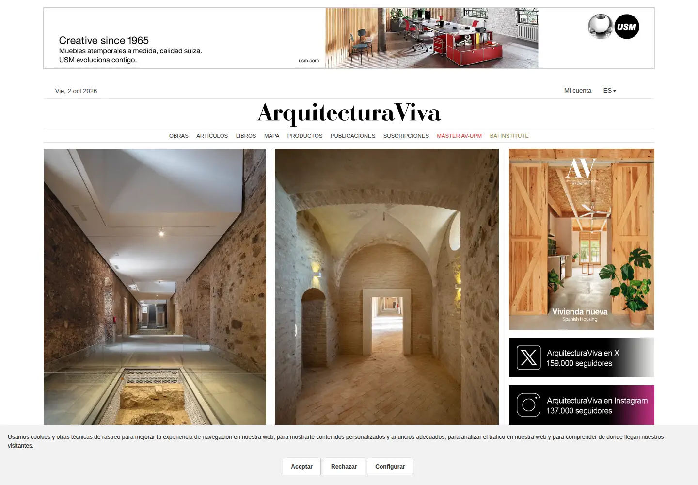 Screenshot of arquitecturaviva.com