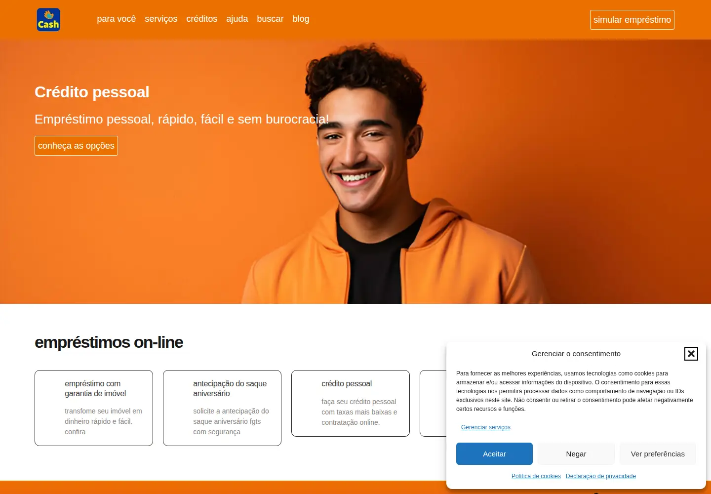Screenshot of banco.cash
