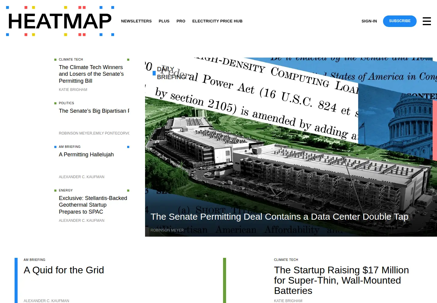 Screenshot of heatmap.news