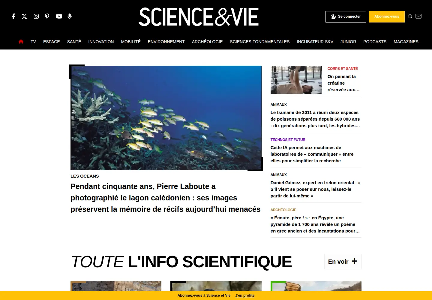 Screenshot of science-et-vie.com
