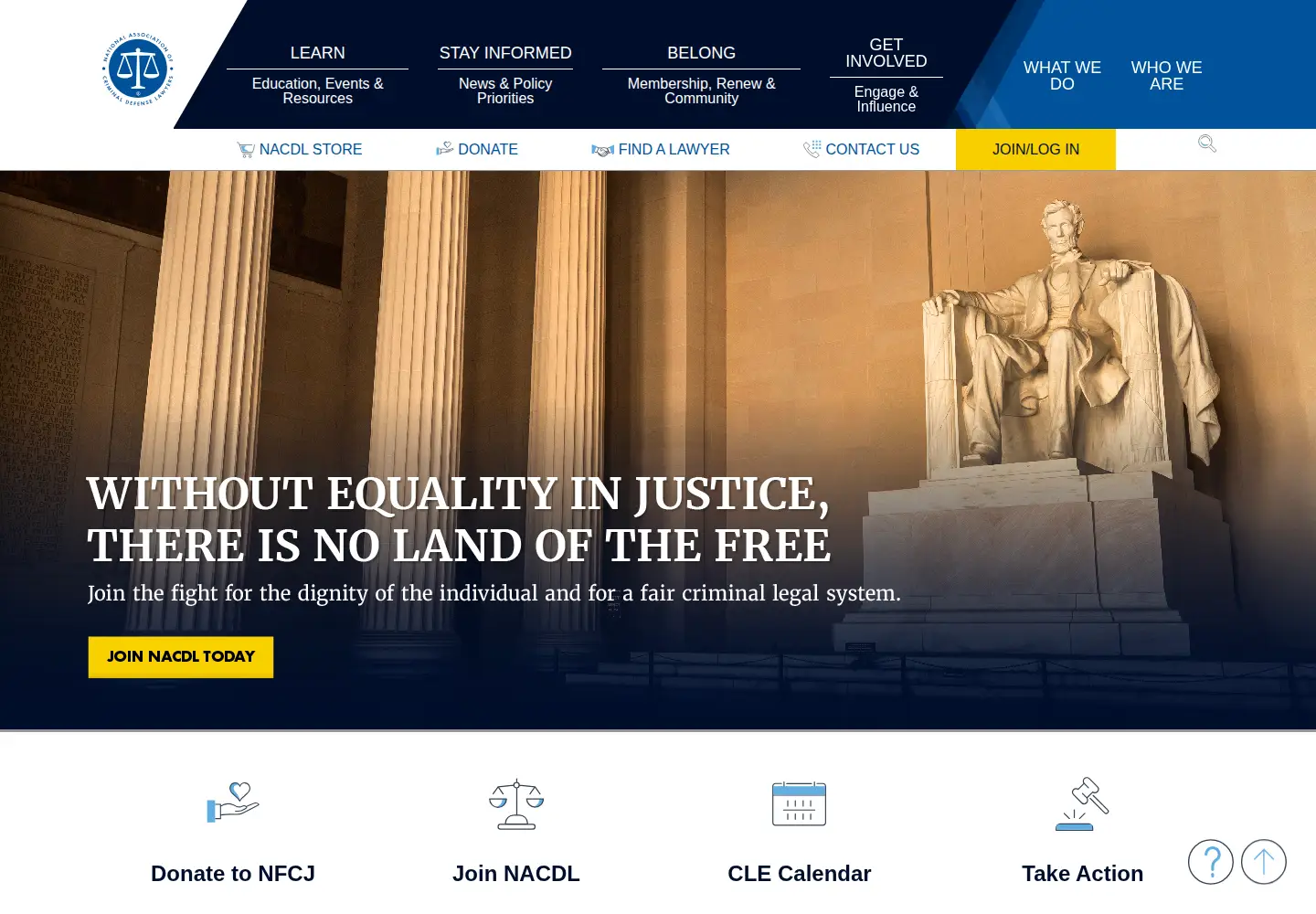 Screenshot of nacdl.org