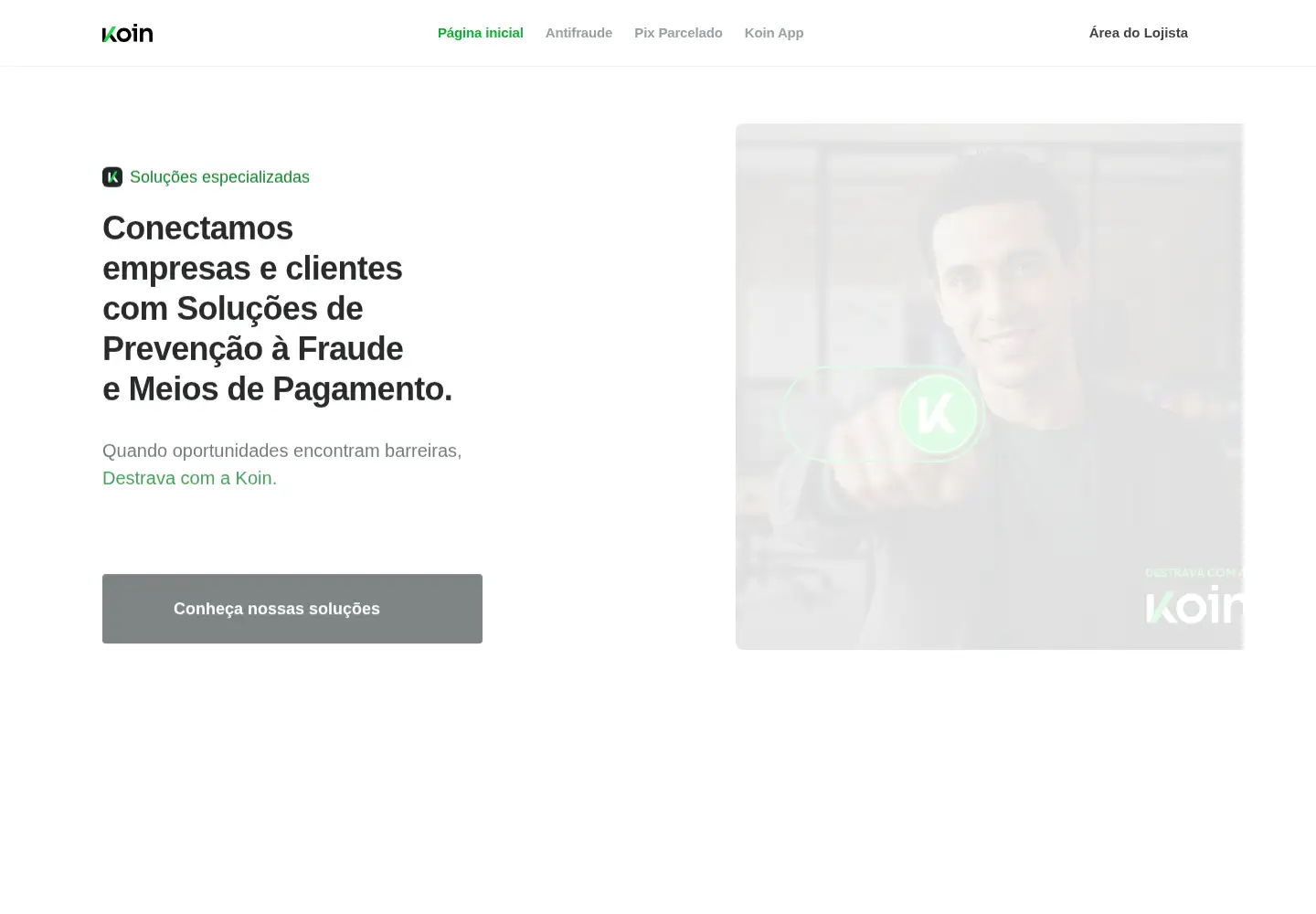Screenshot of koin.com.br