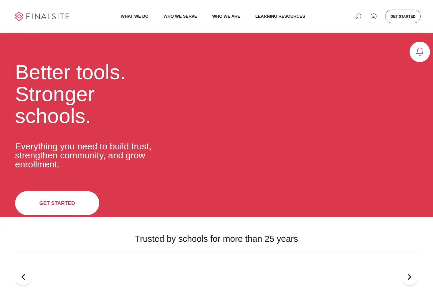 Screenshot of finalsite.com