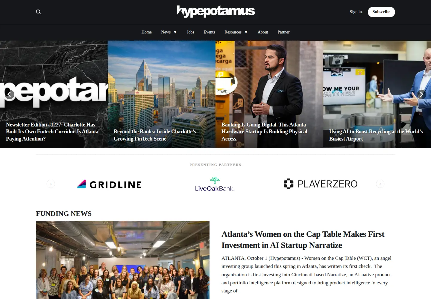 Screenshot of hypepotamus.com