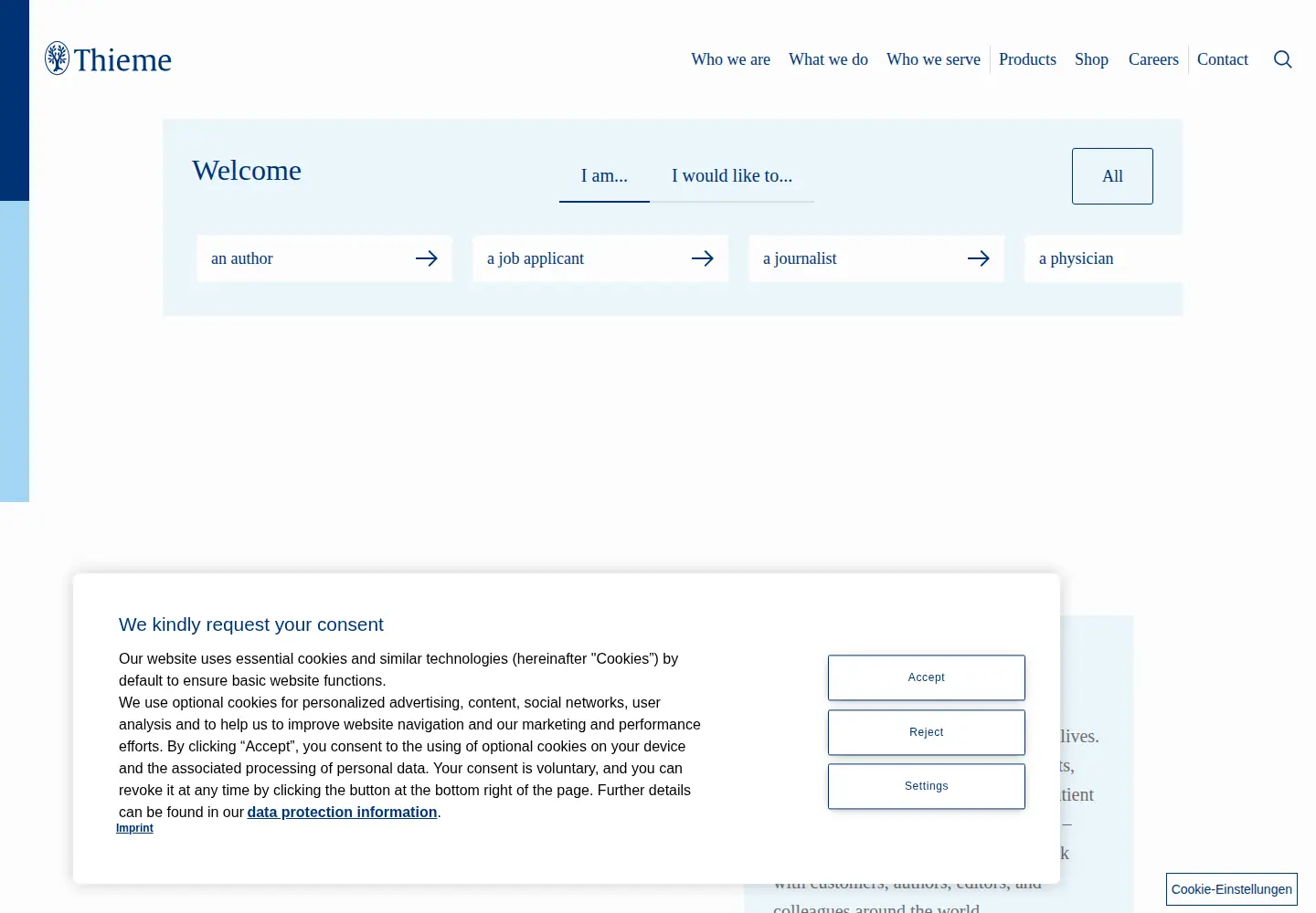 Screenshot of thieme.com