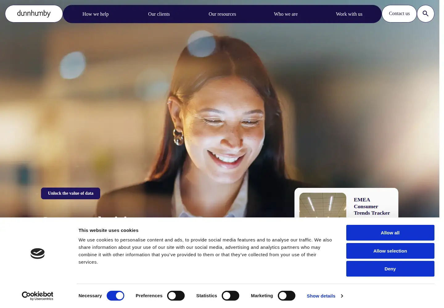 Screenshot of dunnhumby.com