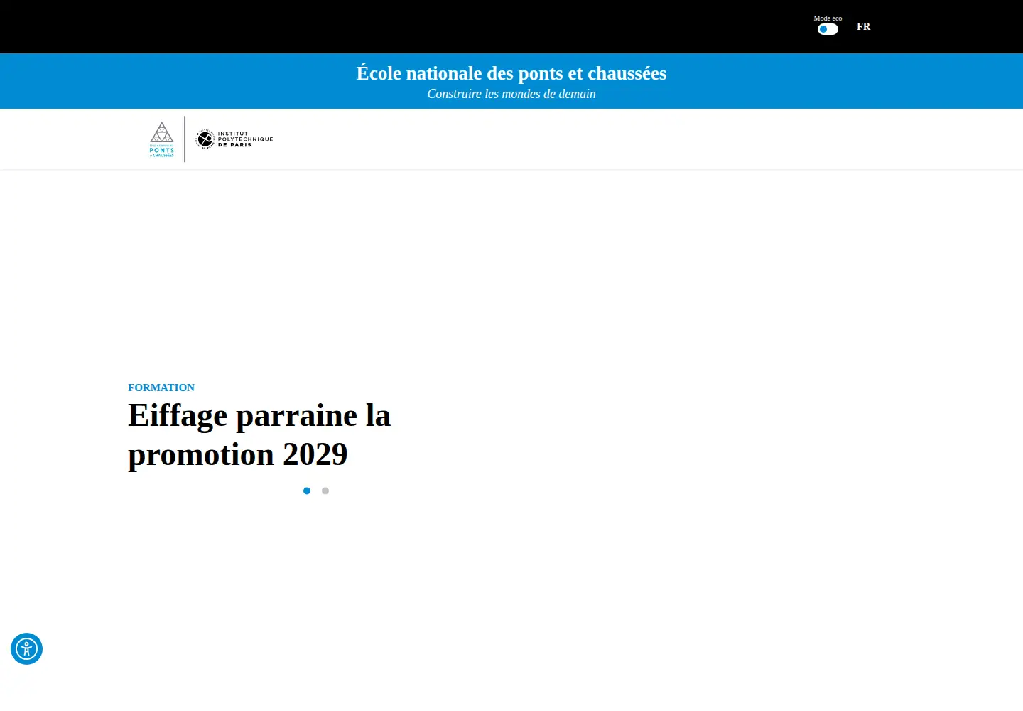 Screenshot of enpc.fr