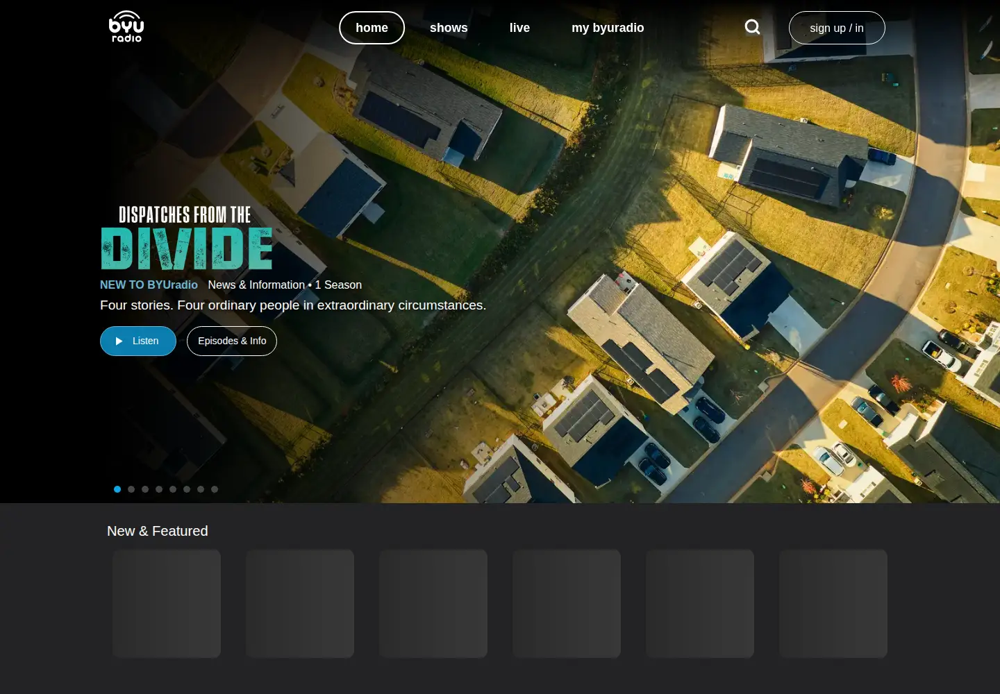 Screenshot of byuradio.org