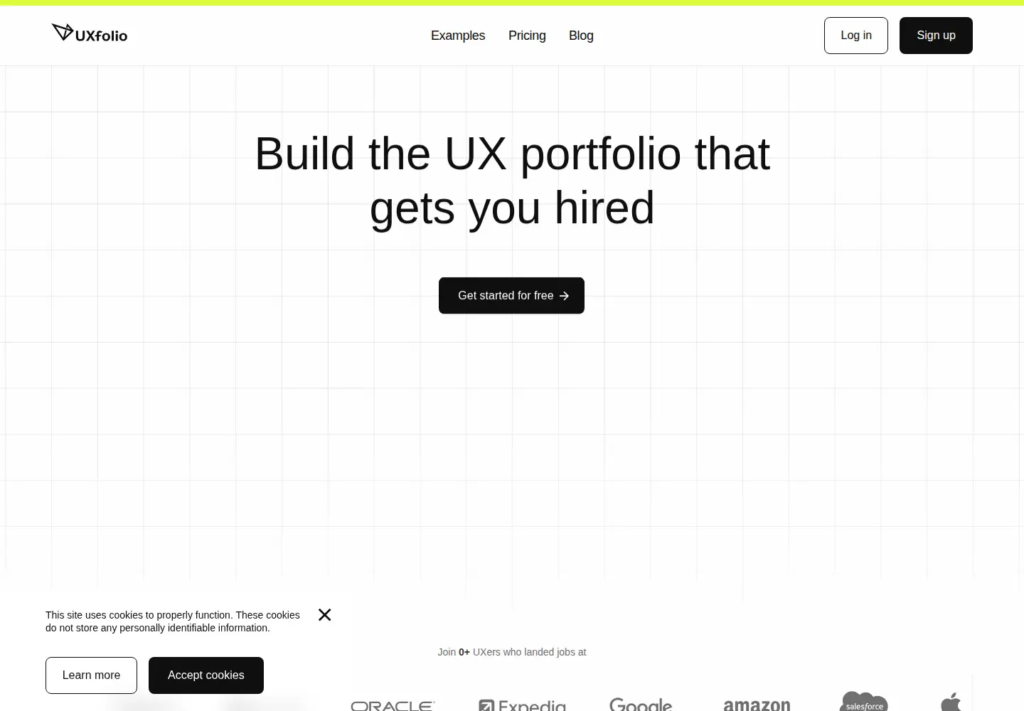 Screenshot of uxfol.io