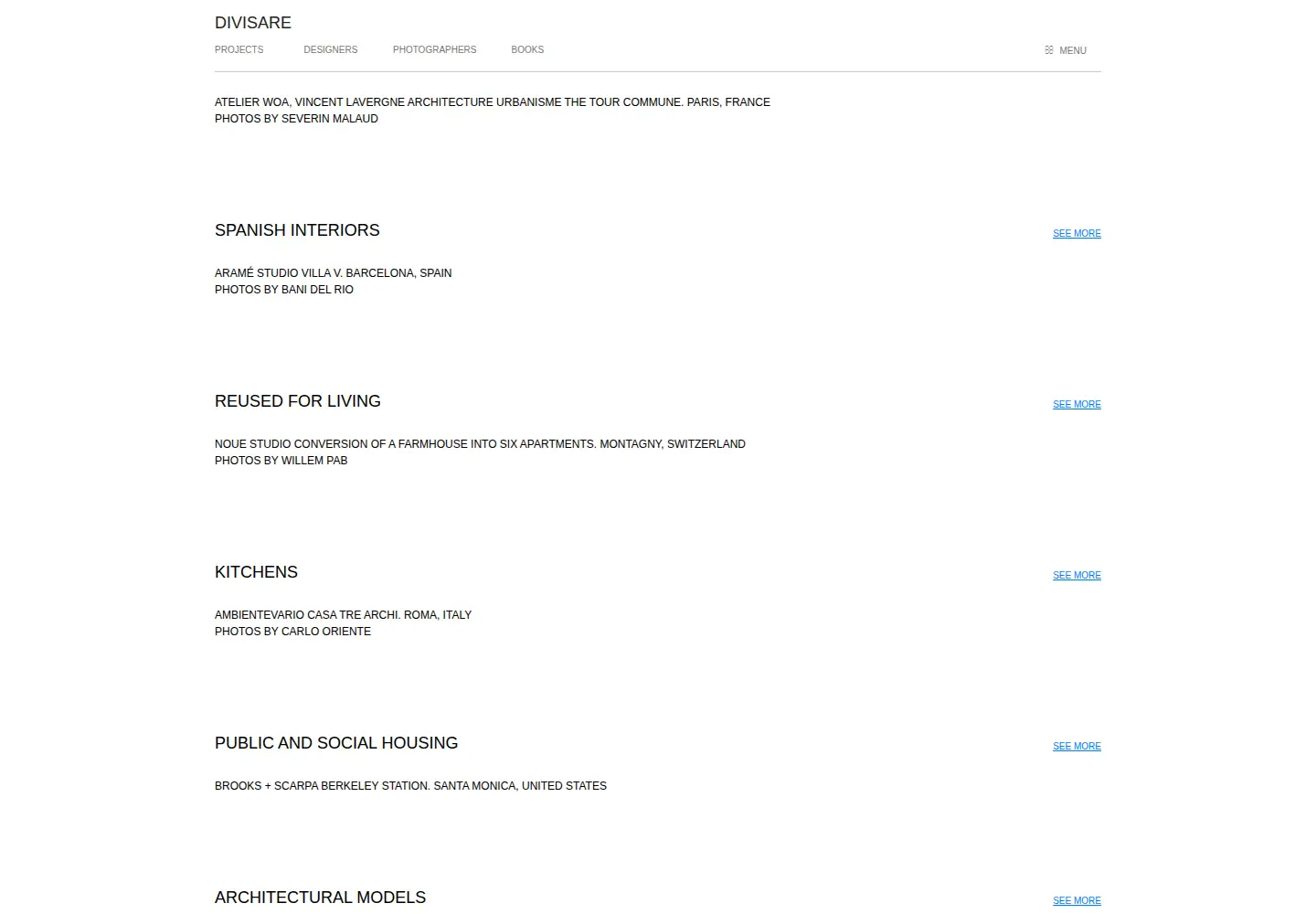 Screenshot of divisare.com