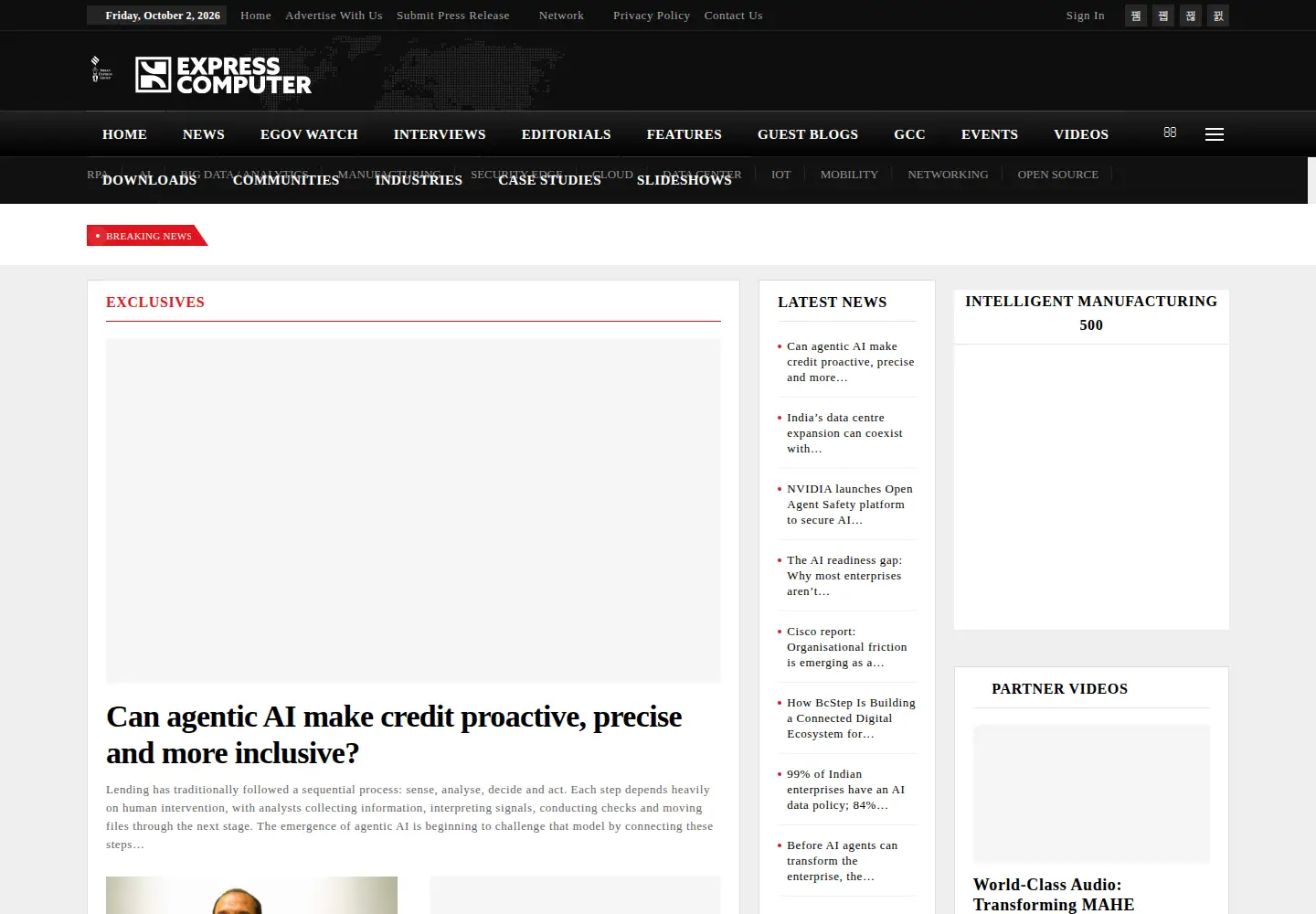 Screenshot of expresscomputer.in