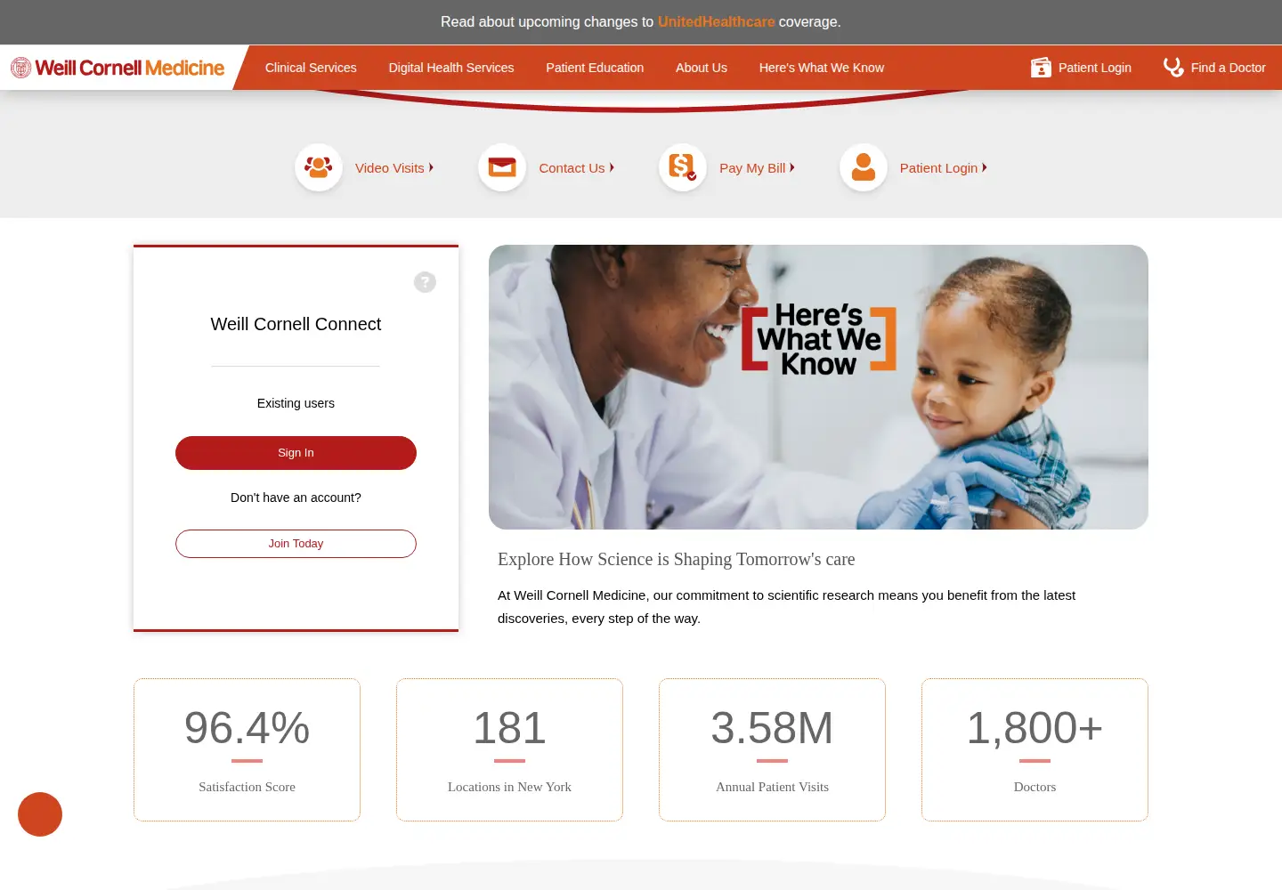 Screenshot of weillcornell.org