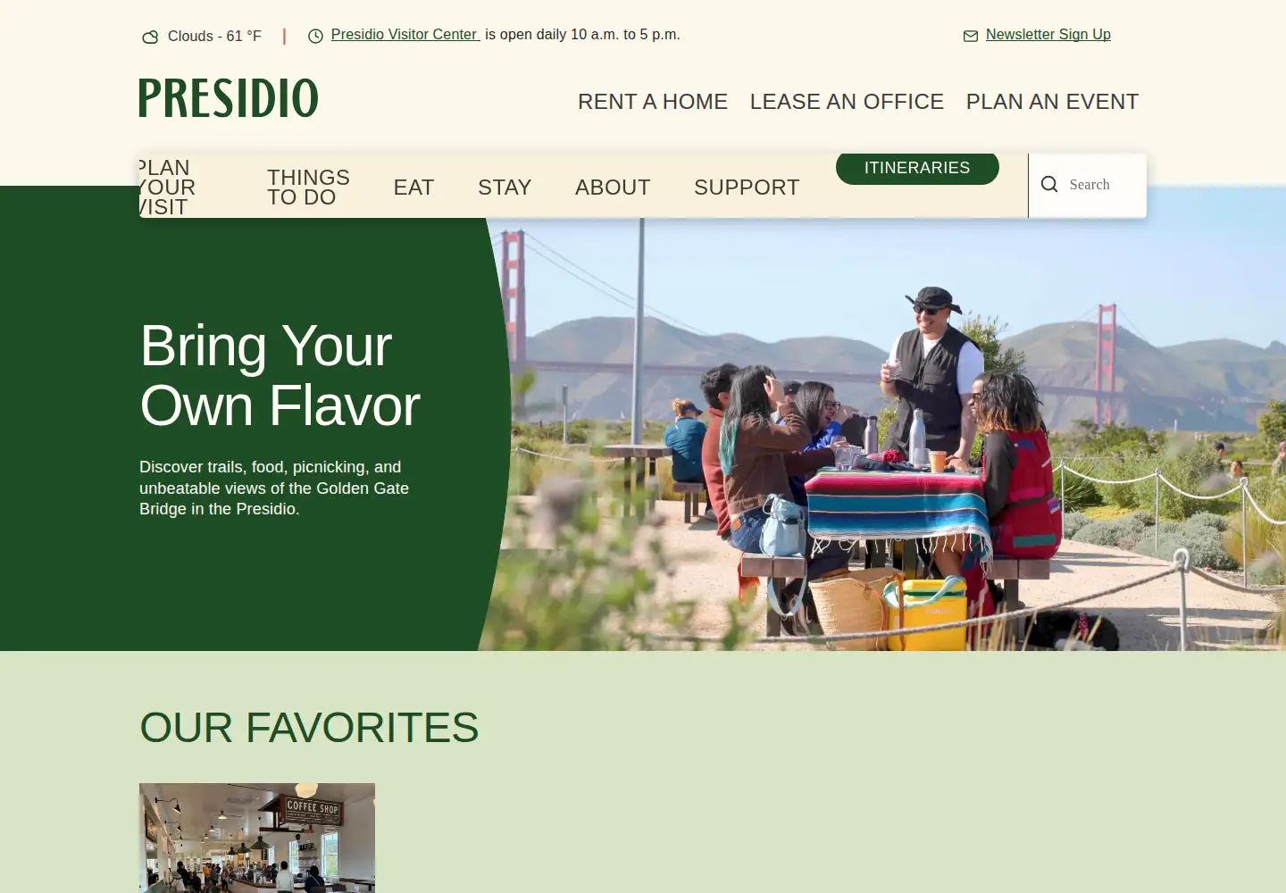 Screenshot of presidio.gov