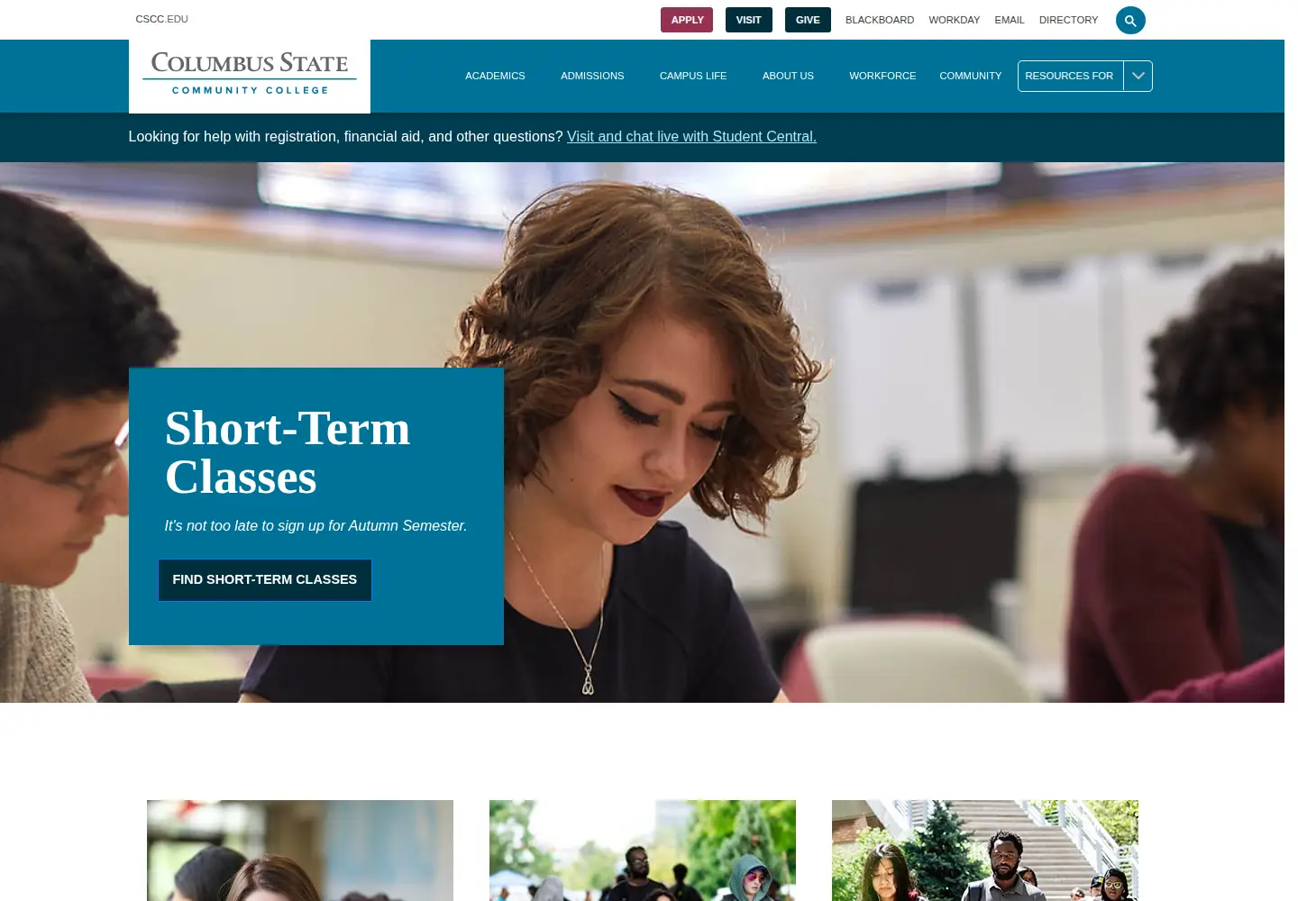 Screenshot of cscc.edu