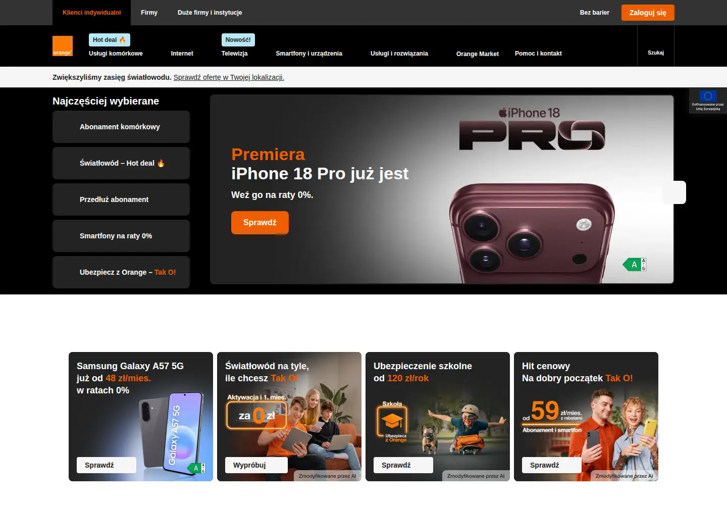 Screenshot of orange.pl