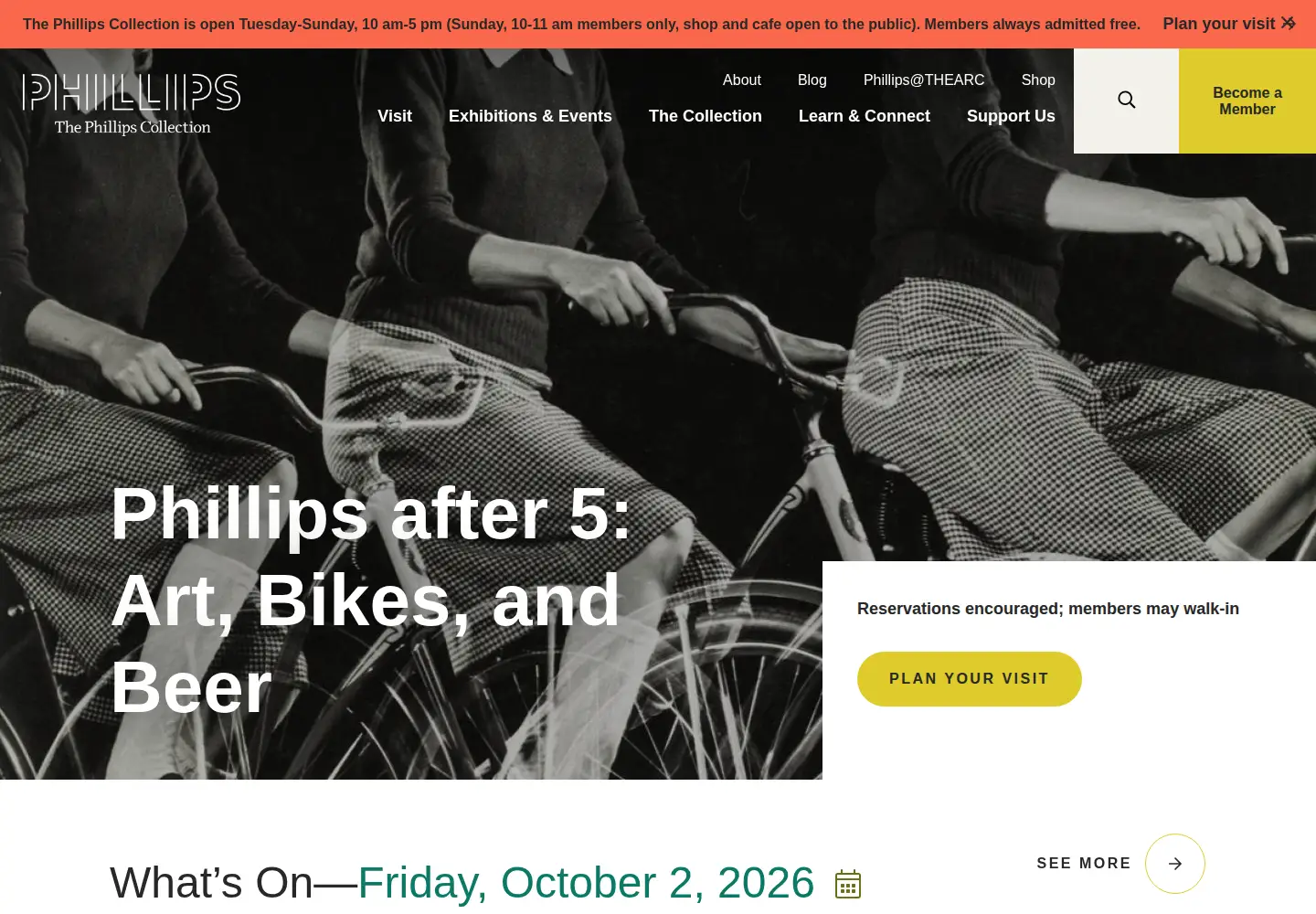 Screenshot of phillipscollection.org