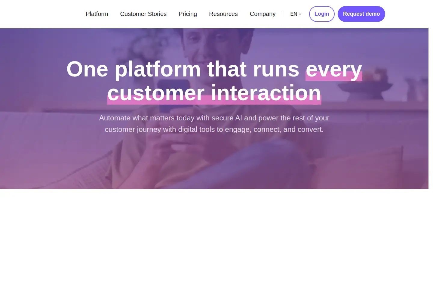 Screenshot of giosg.com