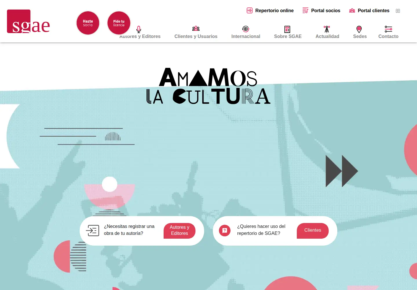 Screenshot of sgae.es
