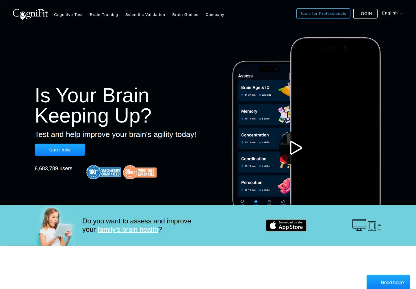 Screenshot of cognifit.com