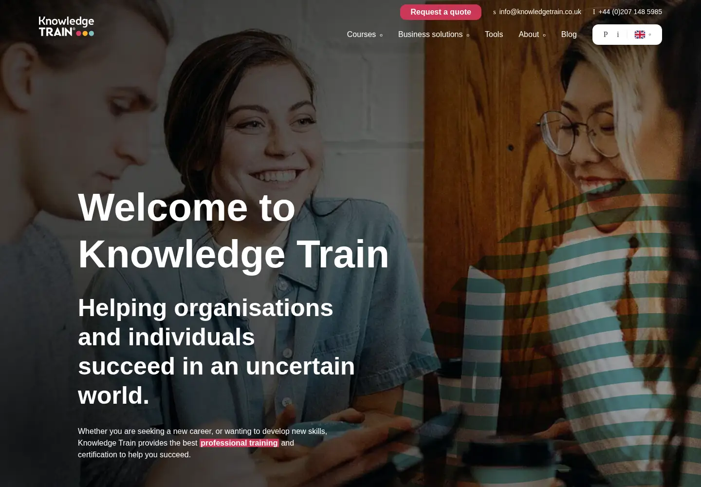 Screenshot of knowledgetrain.co.uk