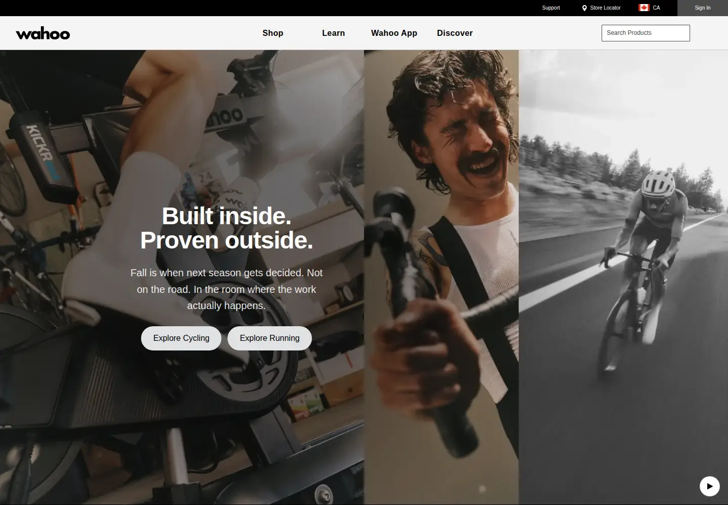 Screenshot of wahoofitness.com