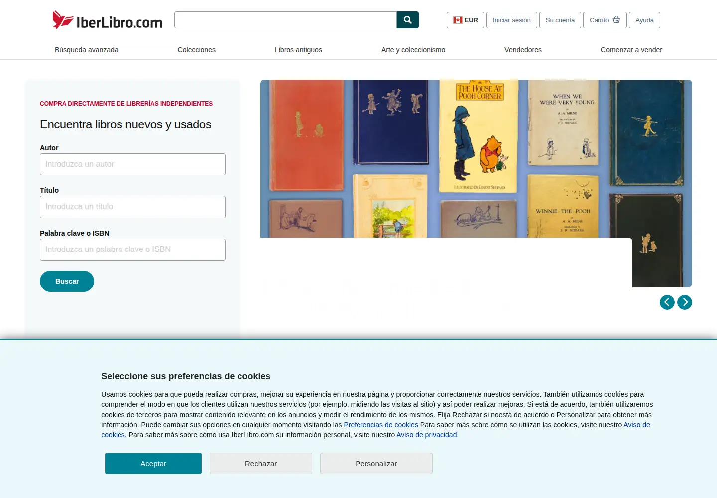 Screenshot of iberlibro.com