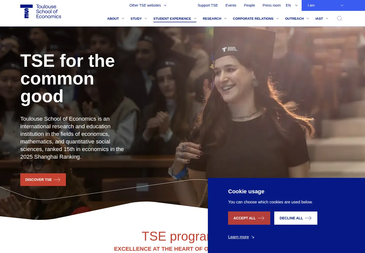 Screenshot of tse-fr.eu