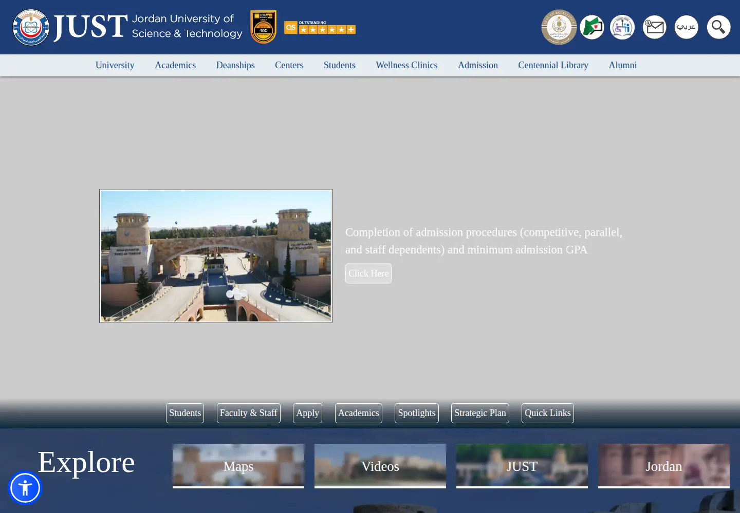 Screenshot of just.edu.jo